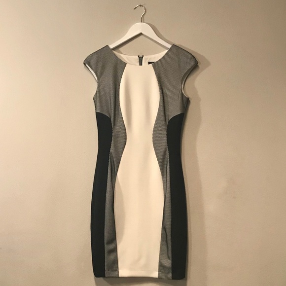 Jax Dresses & Skirts - Jax Body Con White Black Dress NWOT